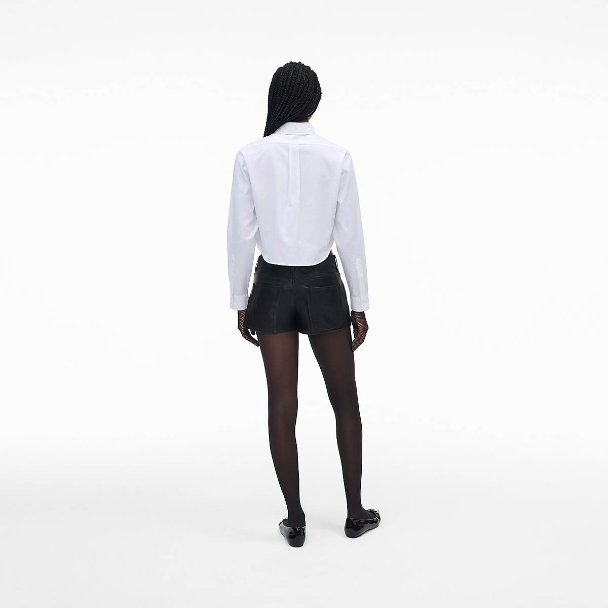 Women Marc Jacobs Cropped Femme Shirts White | UK MJ4516-X70