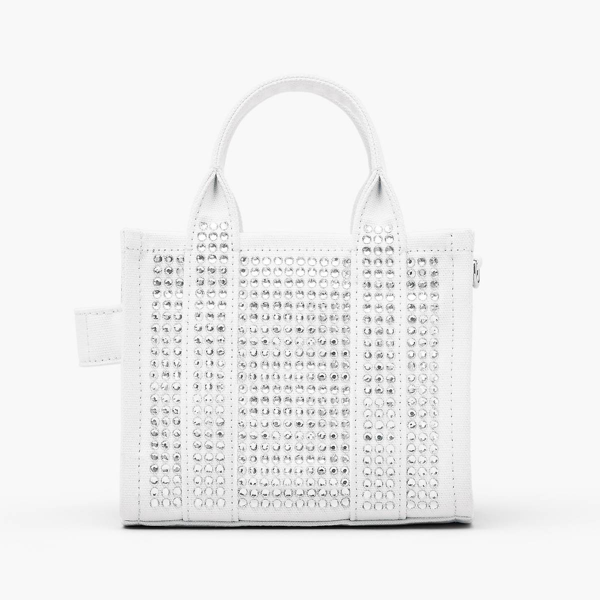 Women Marc Jacobs Crystal Canvas Crossbody Tote Bags White | UK MJ3457-B01