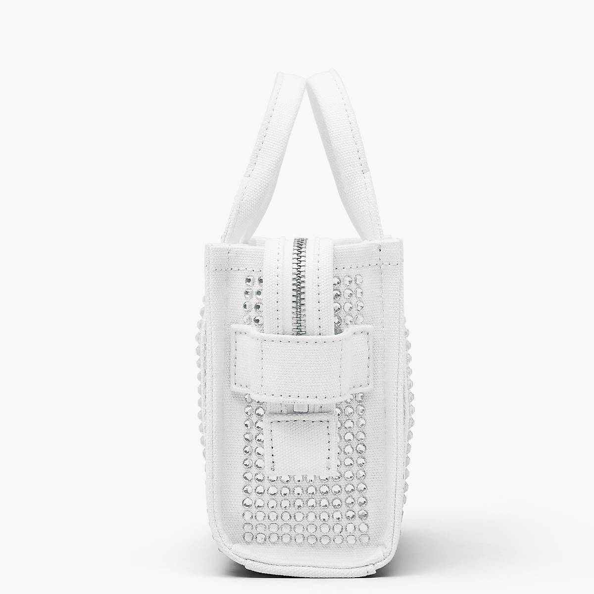 Women Marc Jacobs Crystal Canvas Crossbody Tote Bags White | UK MJ3457-B01