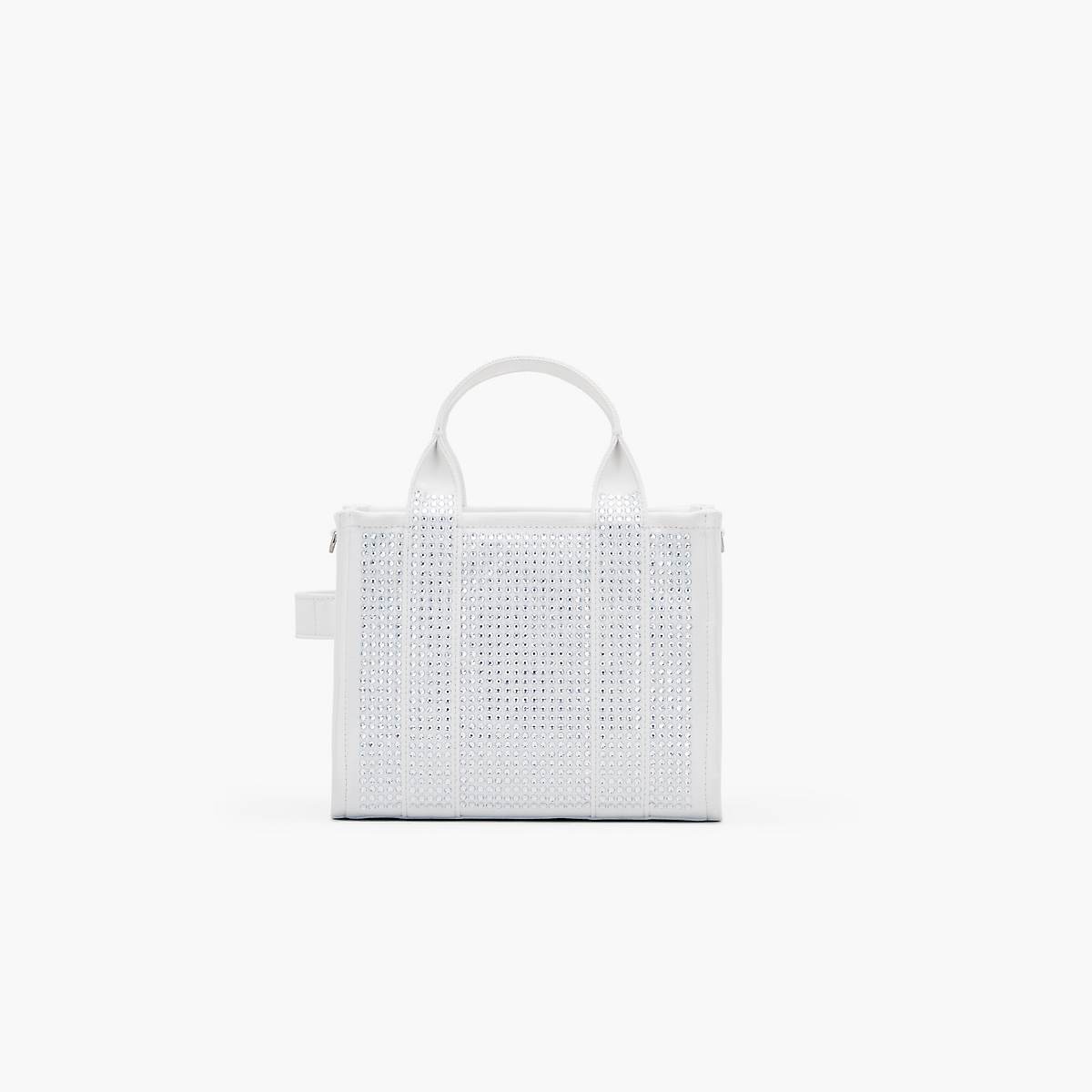 Women Marc Jacobs Crystal Canvas Small Tote Bags White | UK MJ4782-Z67