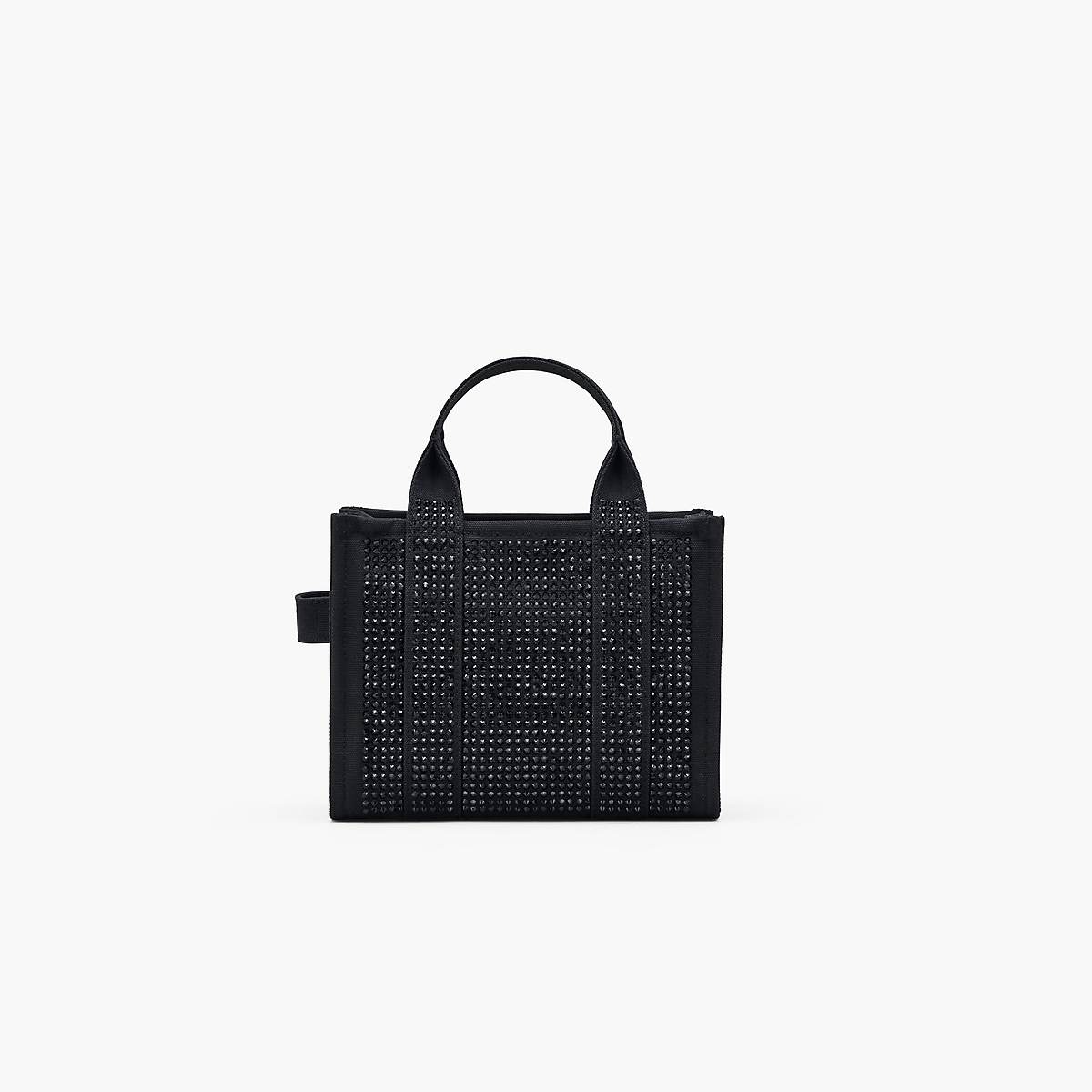 Women Marc Jacobs Crystal Canvas Small Tote Bags Black | UK MJ7095-X61