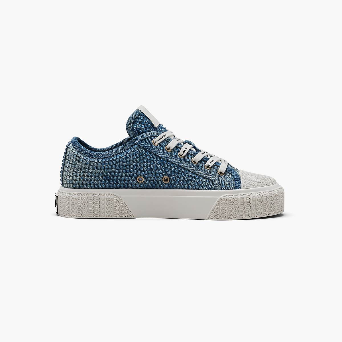 Women Marc Jacobs Crystal Denim Trainers Light Blue | UK MJ2489-M34