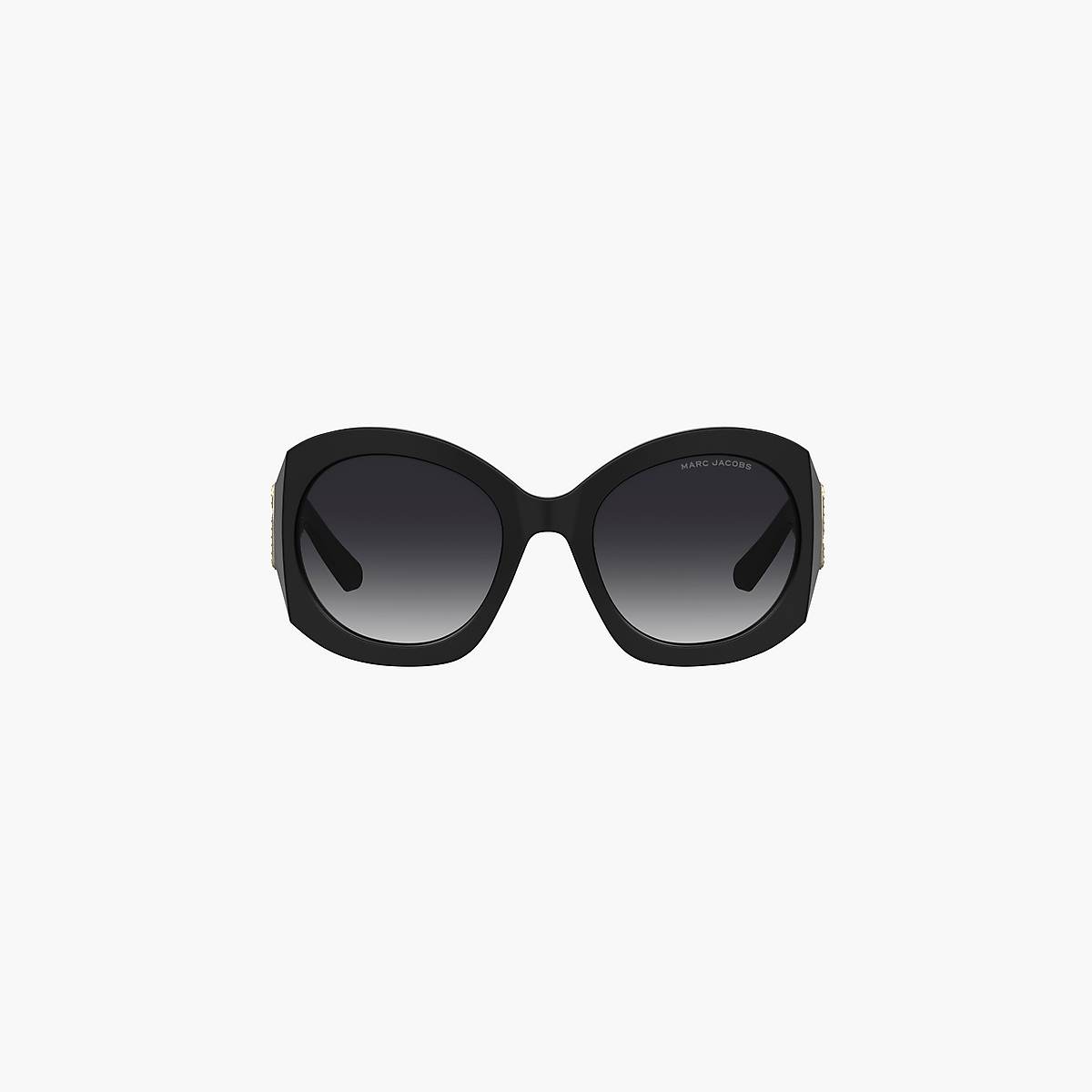 Women Marc Jacobs Crystal J Marc Oversized Sunglasses Black | UK MJ7582-O48