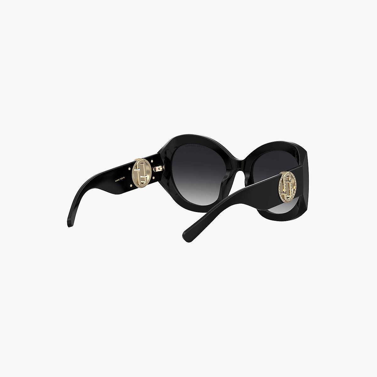 Women Marc Jacobs Crystal J Marc Oversized Sunglasses Black | UK MJ7582-O48