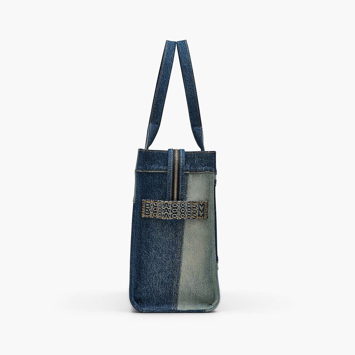 Women Marc Jacobs Deconstructed Denim Large Tote Bags Indigo Multicolor | UK MJ5849-P75