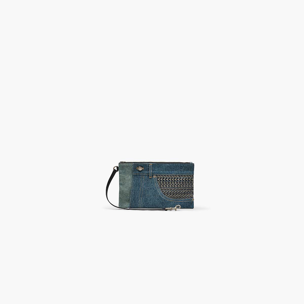 Women Marc Jacobs Deconstructed Denim Sack Shoulder Bags Indigo Multicolor | UK MJ1638-O95