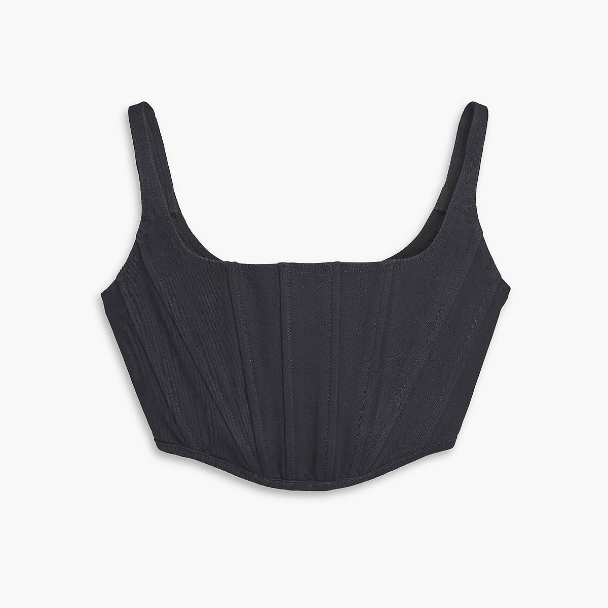 Women Marc Jacobs Denim Bustier Tops Black | UK MJ9826-B93