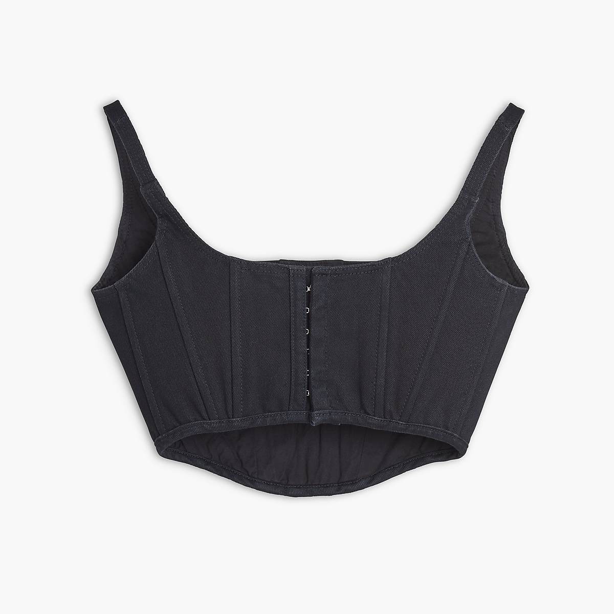 Women Marc Jacobs Denim Bustier Tops Black | UK MJ9826-B93