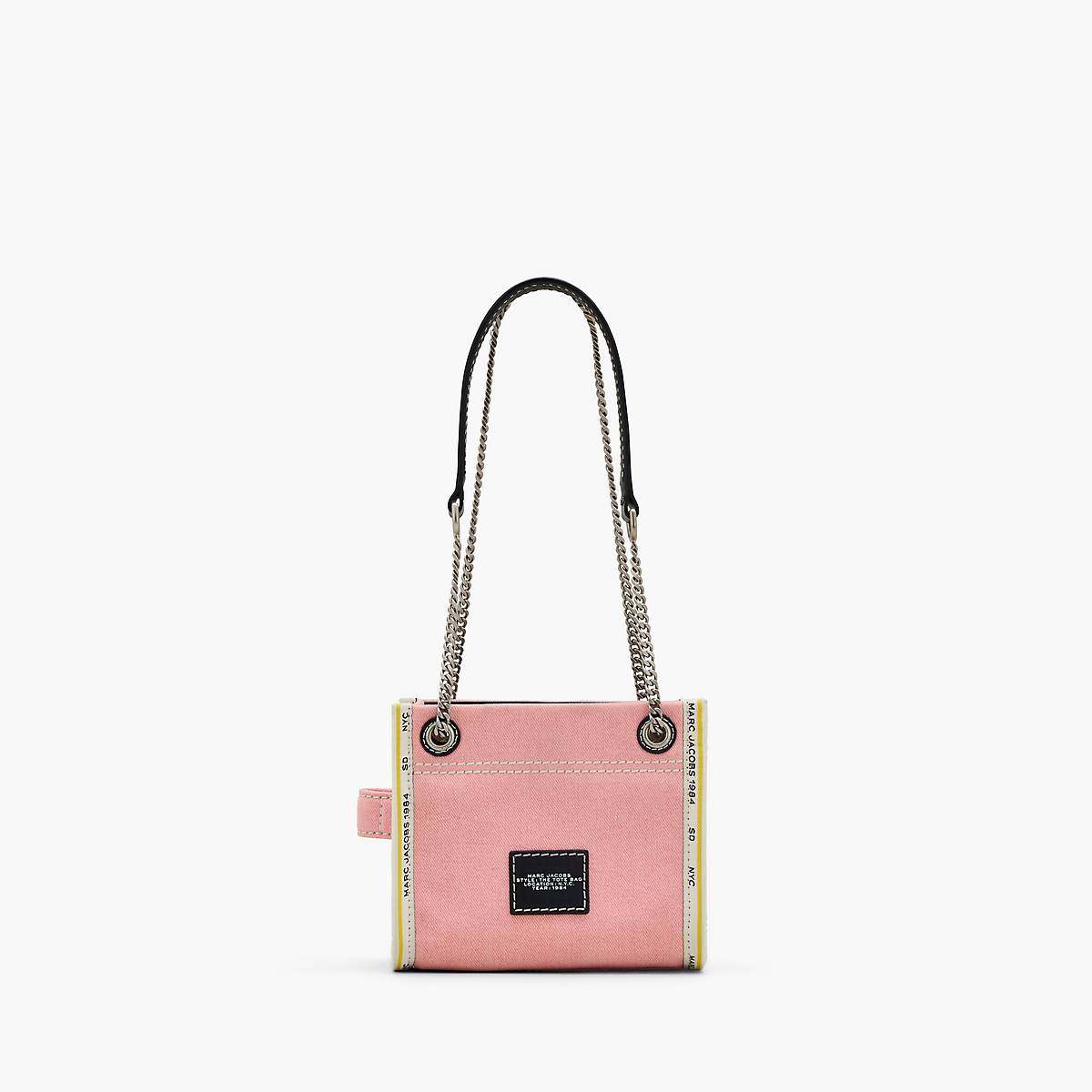 Women Marc Jacobs Denim Chain Crossbody Tote Bags Pink | UK MJ3569-K61