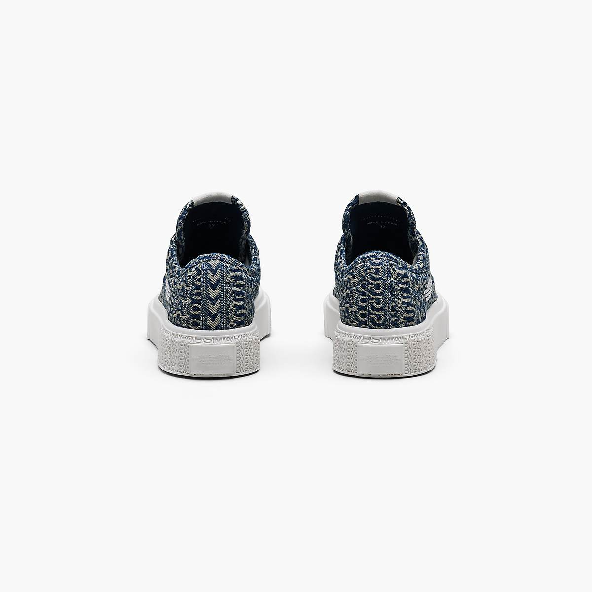 Women Marc Jacobs Denim Monogram Trainers Blue | UK MJ2137-A81