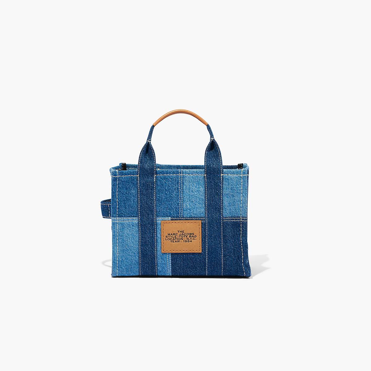 Women Marc Jacobs Denim Small Tote Bags Blue | UK MJ2754-L61