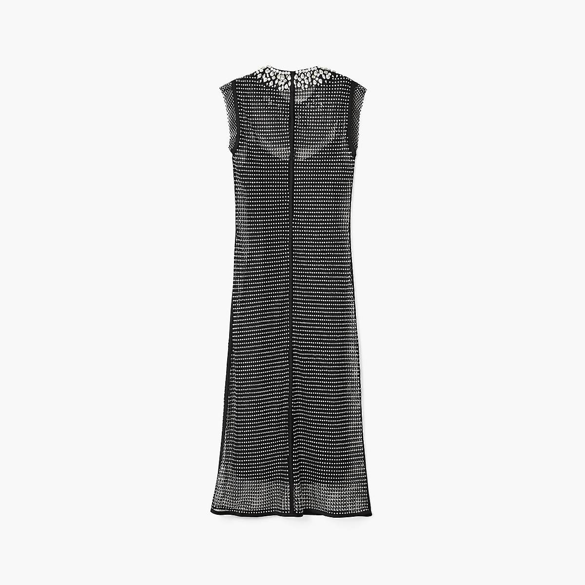 Women Marc Jacobs Diamond Fishnet Dress Black | UK MJ1479-A35