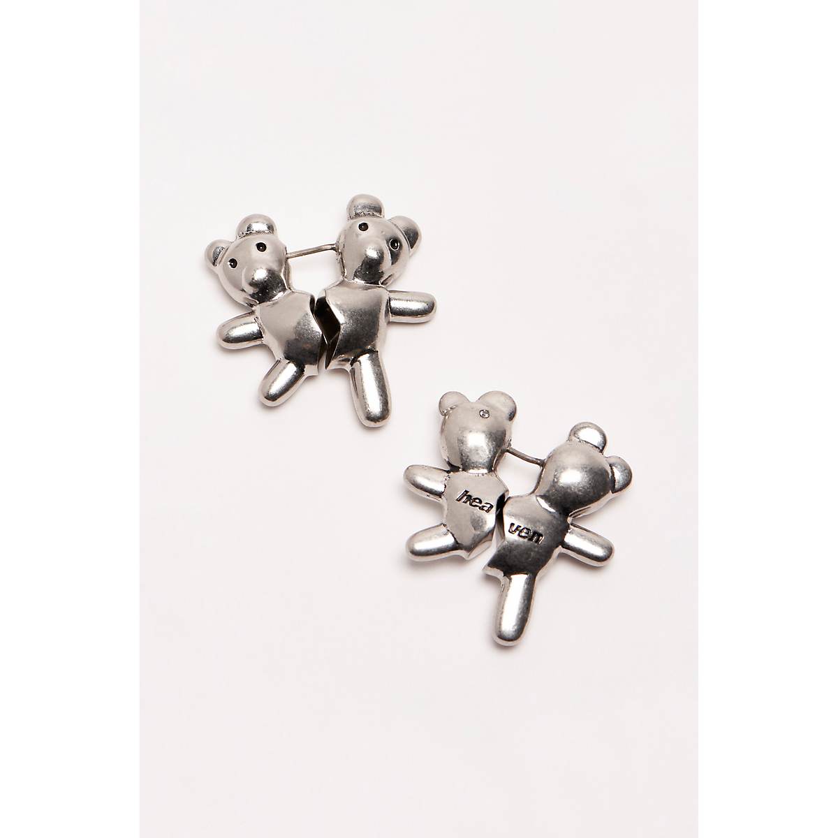 Women Marc Jacobs Double Headed Teddy Hug Jewelry Silver | UK MJ3561-R01