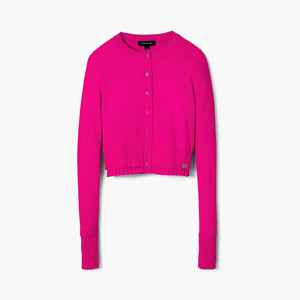 Women Marc Jacobs Fine Ribbed Merino Cardigan Pink | UK MJ3759-F40