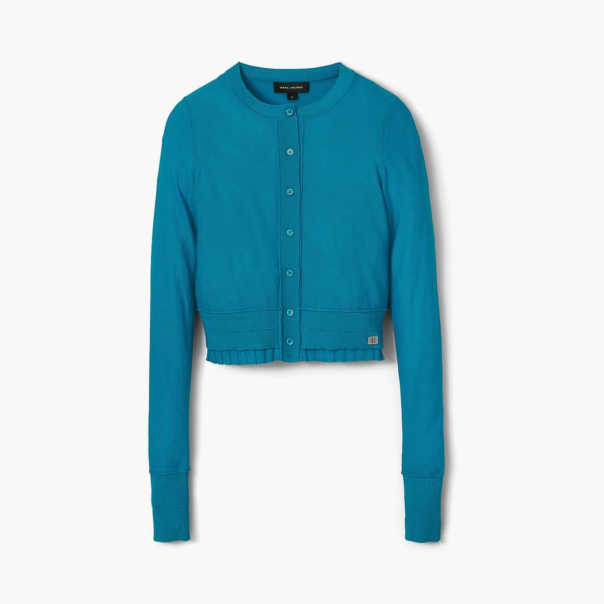 Women Marc Jacobs Fine Ribbed Merino Cardigan Blue | UK MJ7402-G04