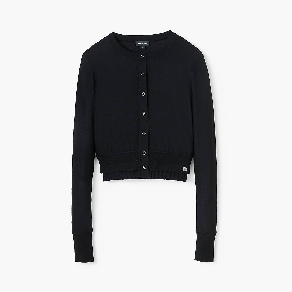 Women Marc Jacobs Fine Ribbed Merino Cardigan Black | UK MJ0462-H78