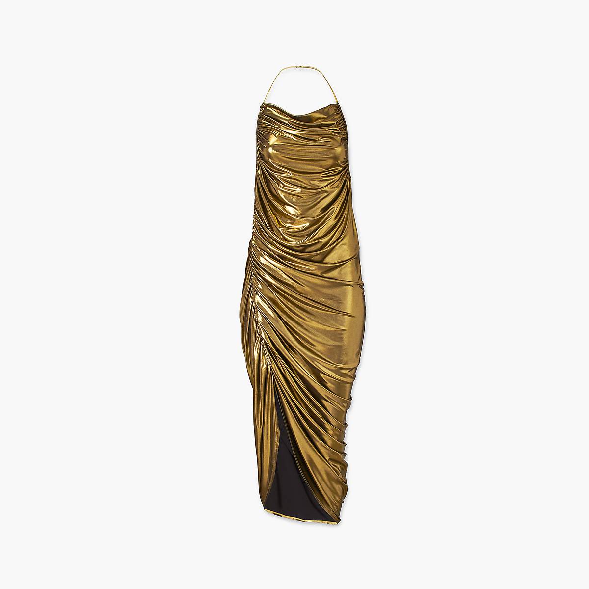 Women Marc Jacobs Fluid Draped Dress Gold | UK MJ3470-Y01