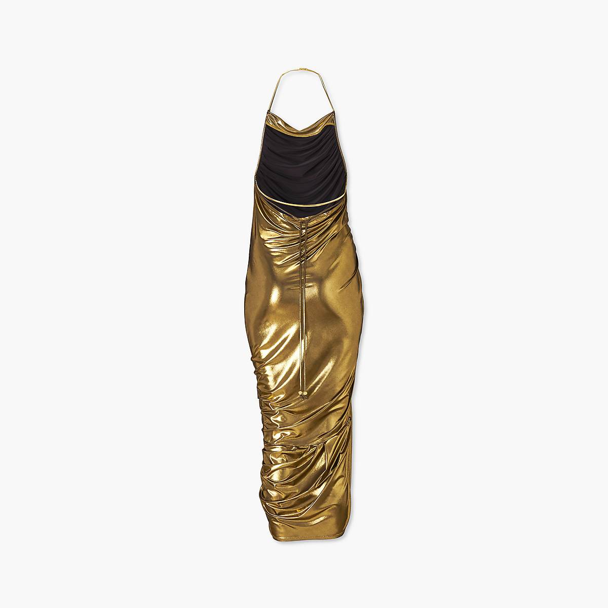 Women Marc Jacobs Fluid Draped Dress Gold | UK MJ3470-Y01