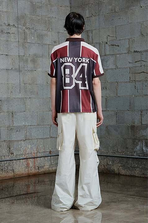 Women Marc Jacobs Football Jersey T-Shirt Red / Brown | UK MJ6197-G79