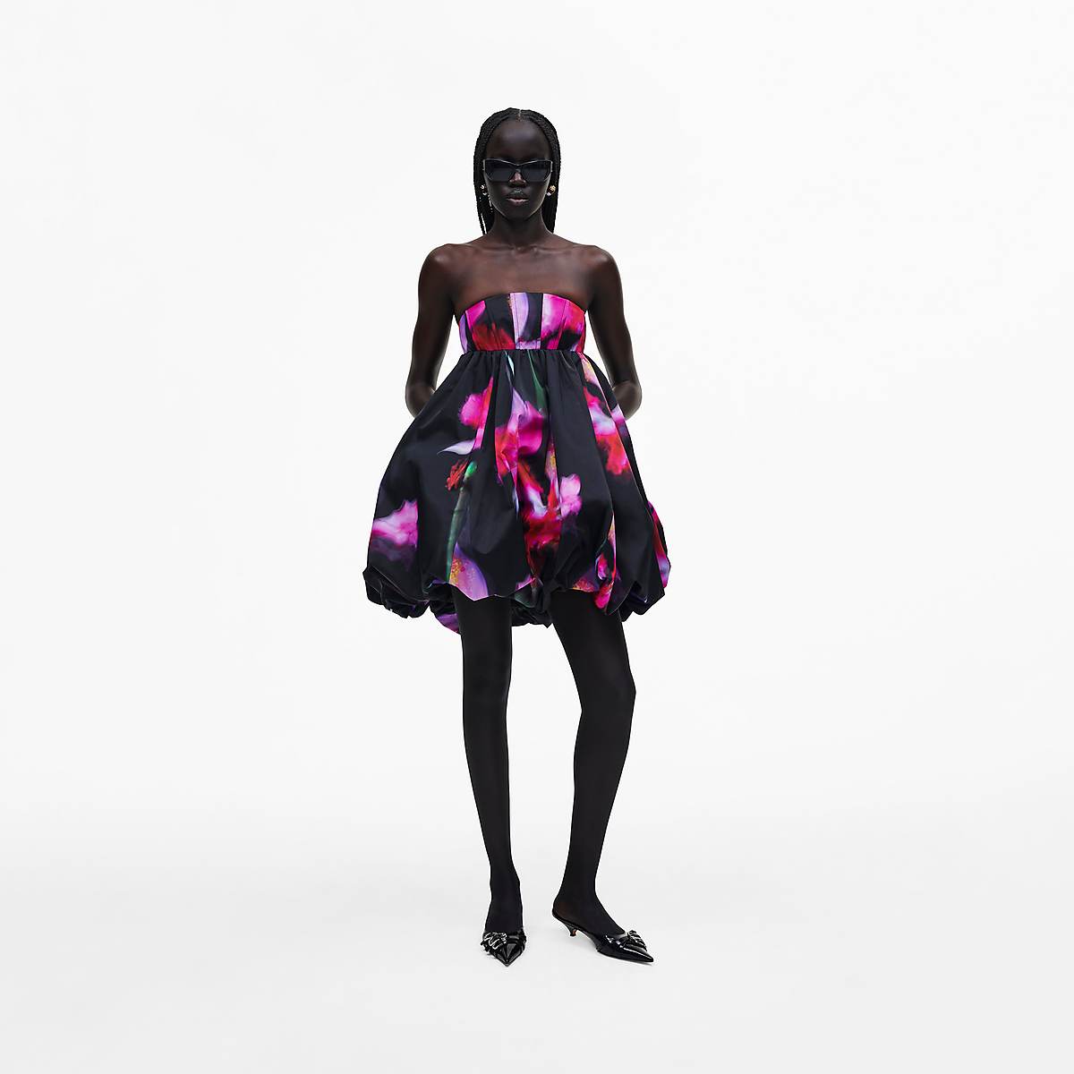 Women Marc Jacobs Future Floral Bubble Dress Black Multicolor | UK MJ5071-W23