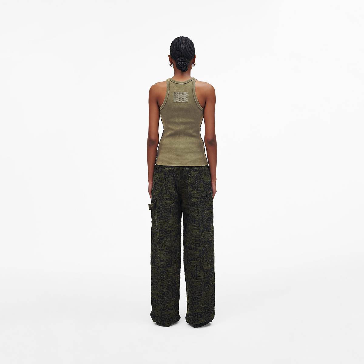 Women Marc Jacobs Grunge Rib Tanks Olive | UK MJ4386-E61