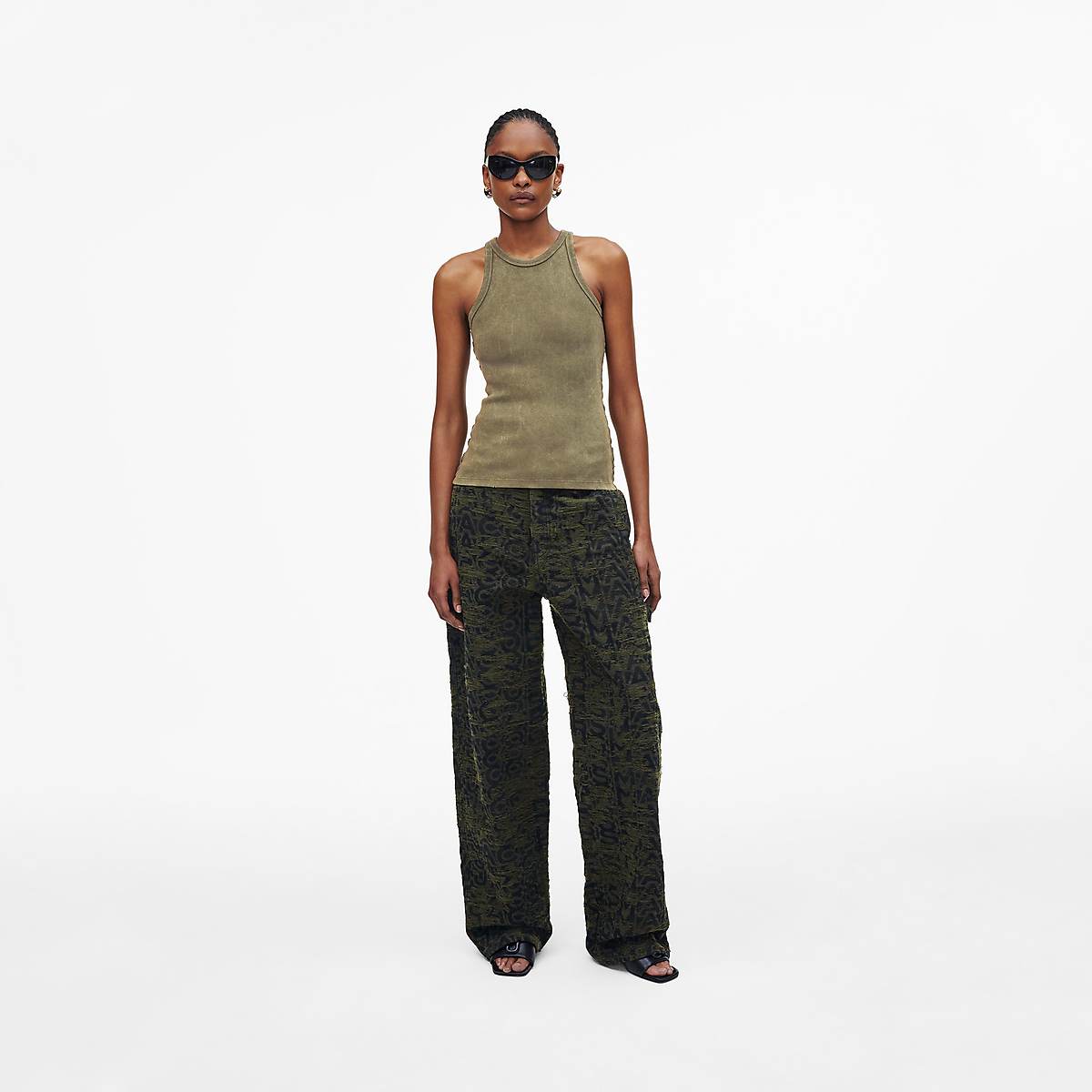 Women Marc Jacobs Grunge Rib Tanks Olive | UK MJ4386-E61