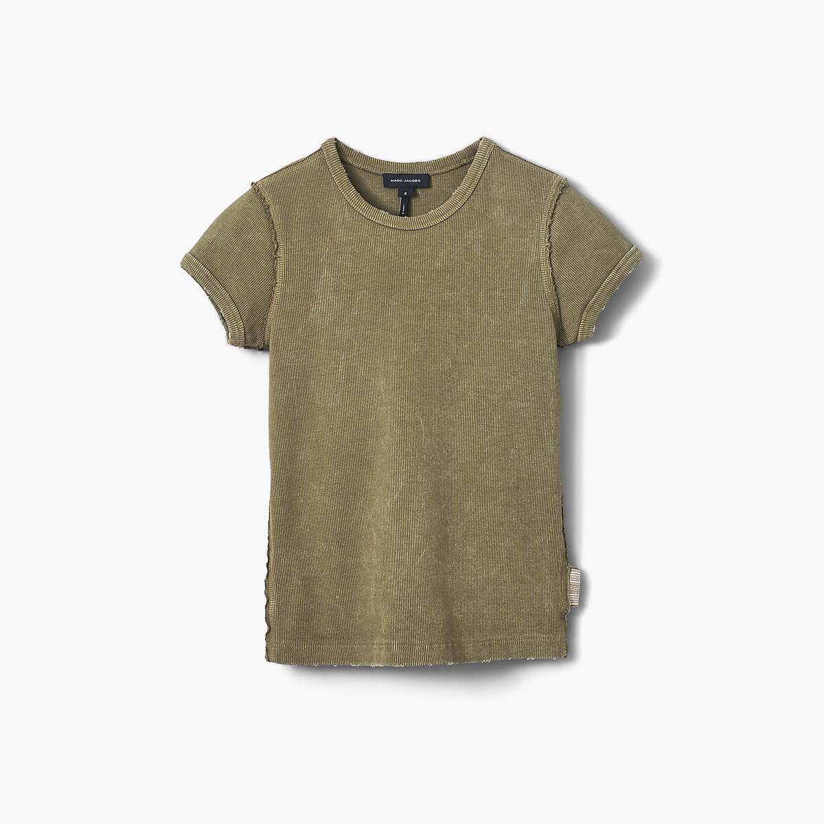 Women Marc Jacobs Grunge Shrunken Tee T-Shirt Khaki | UK MJ1948-Q19