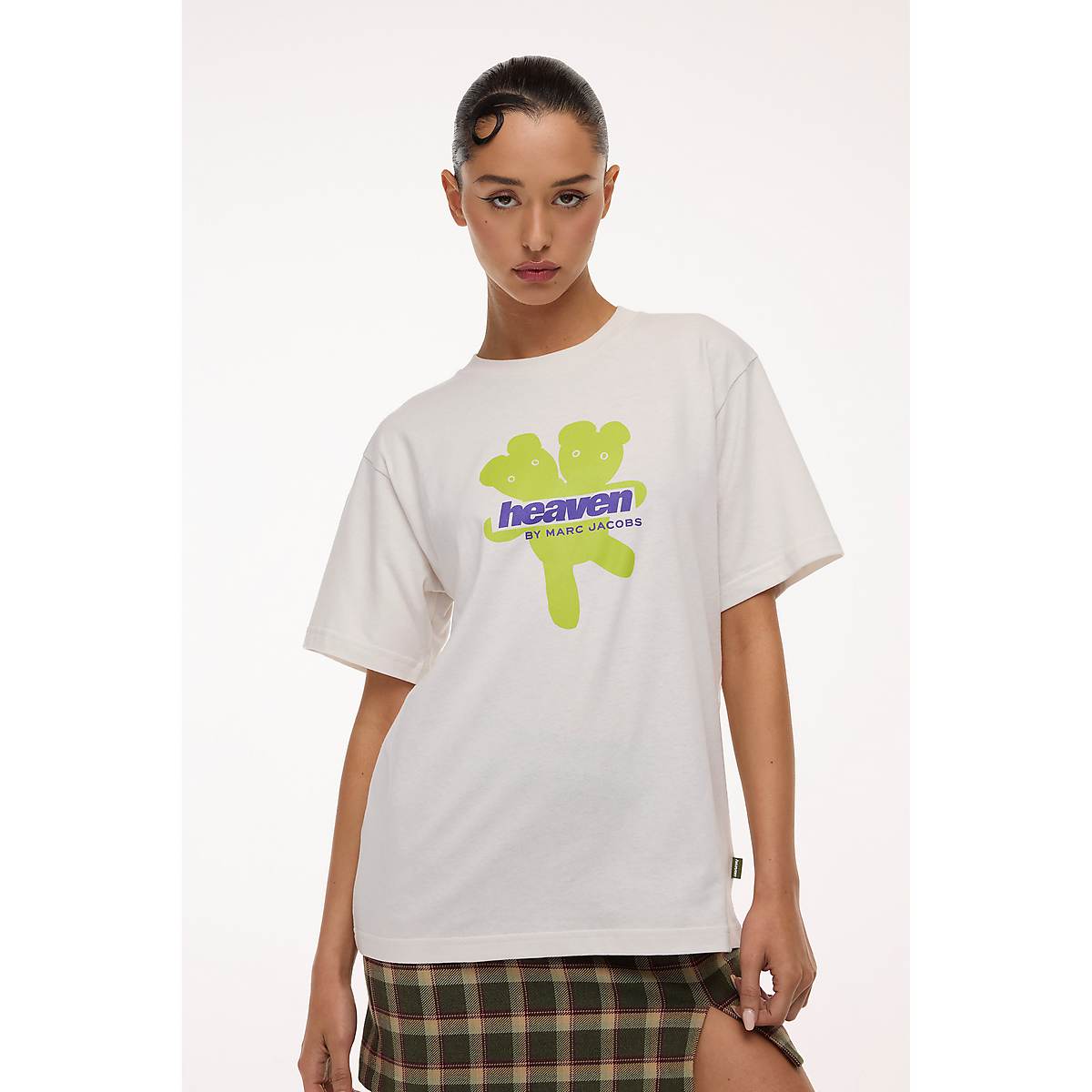 Women Marc Jacobs Heaven Logo T-Shirt White | UK MJ1608-K28