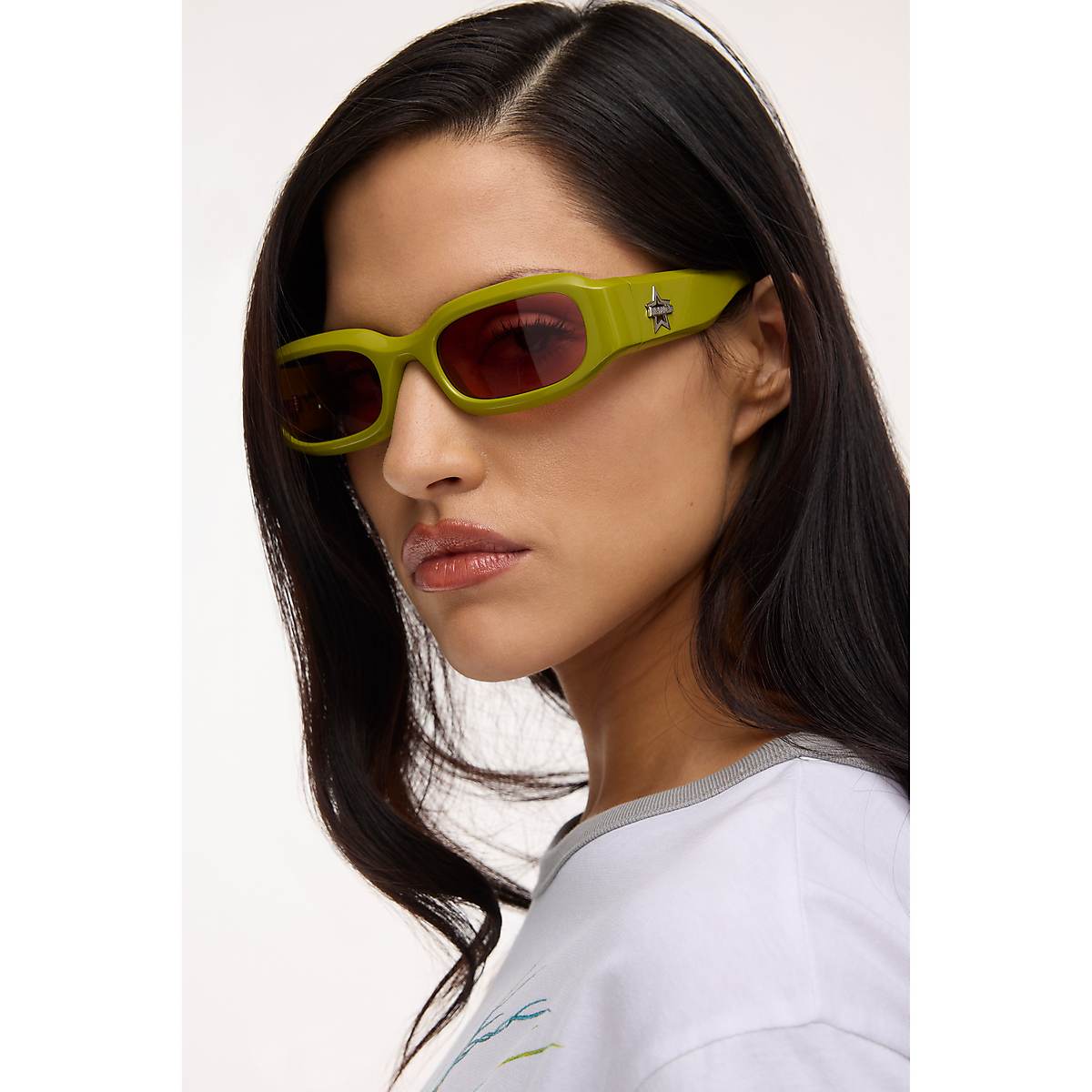 Women Marc Jacobs Heaven Rectangular Sunglasses Green | UK MJ4672-A06