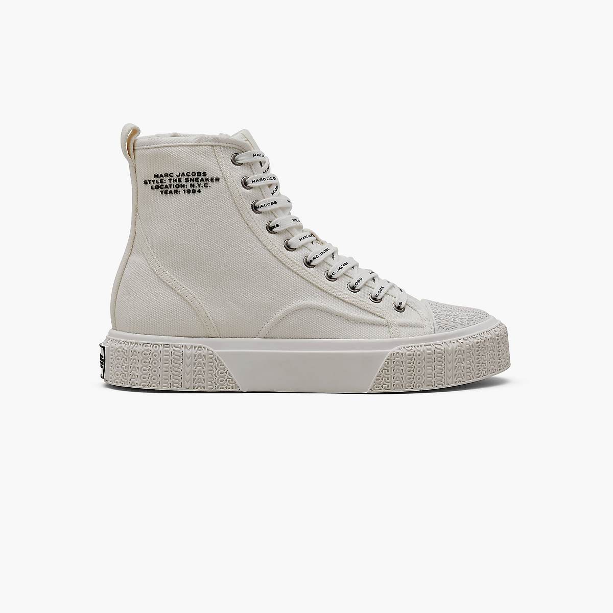 Women Marc Jacobs High Top Trainers White | UK MJ8357-B54