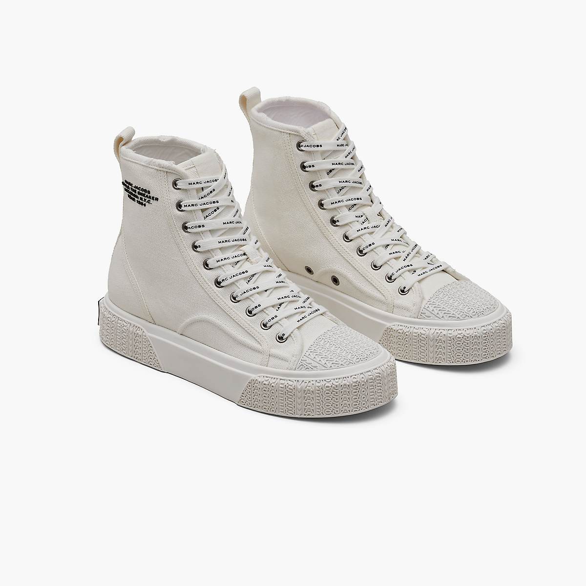 Women Marc Jacobs High Top Trainers White | UK MJ8357-B54