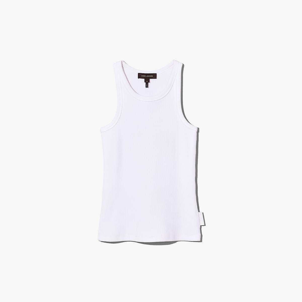 Women Marc Jacobs Icon Rib Tanks White | UK MJ3710-K34