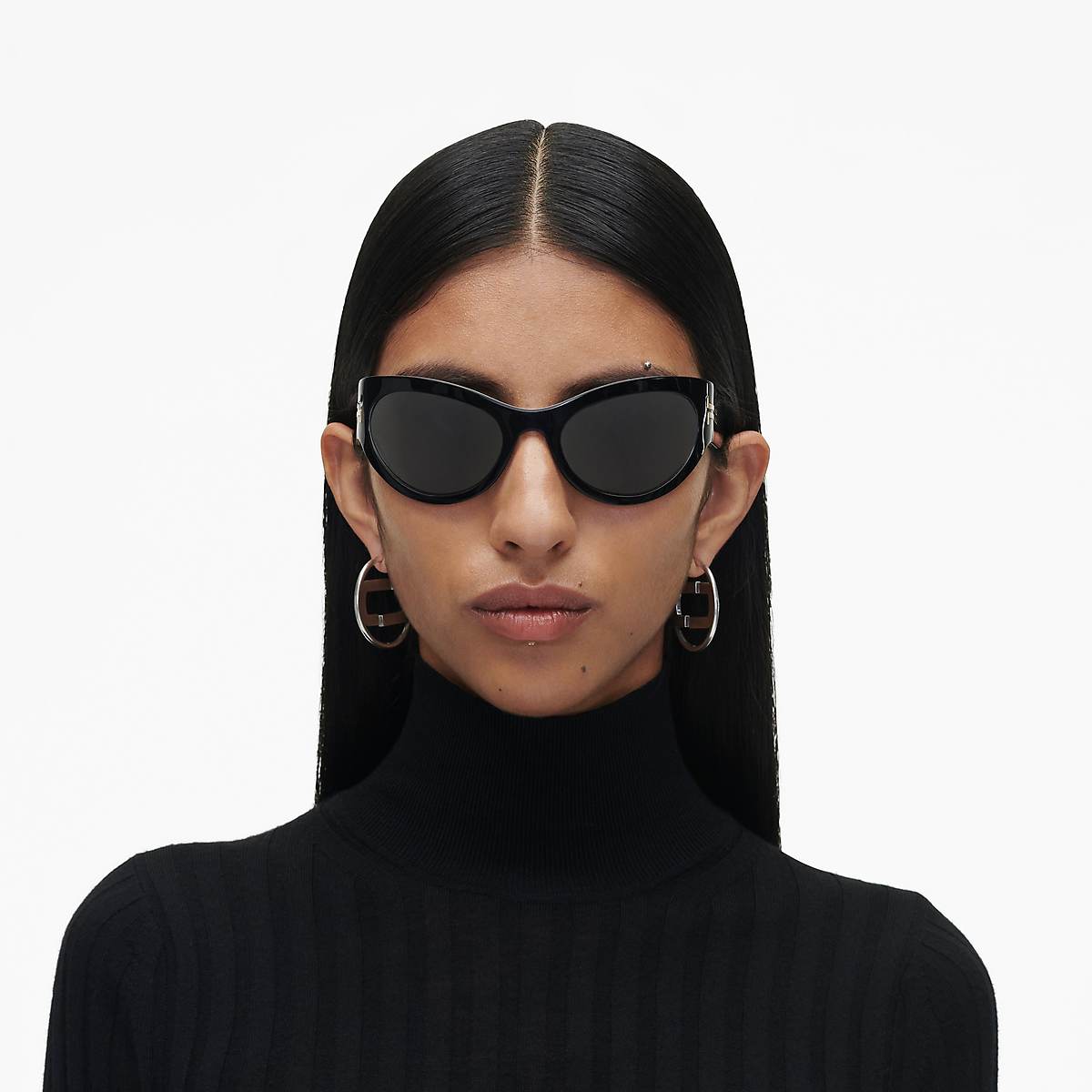 Women Marc Jacobs Icon Wrapped Sunglasses Black | UK MJ0983-T67