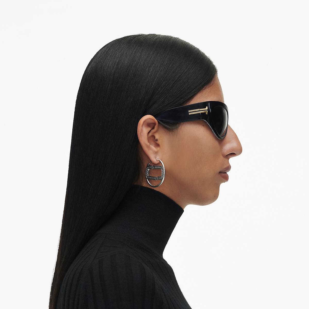 Women Marc Jacobs Icon Wrapped Sunglasses Black | UK MJ0983-T67