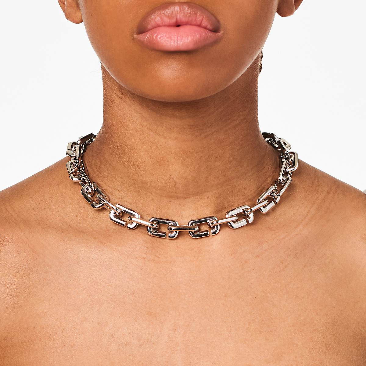 Women Marc Jacobs J Marc Chain Link Necklaces Silver | UK MJ2973-H24