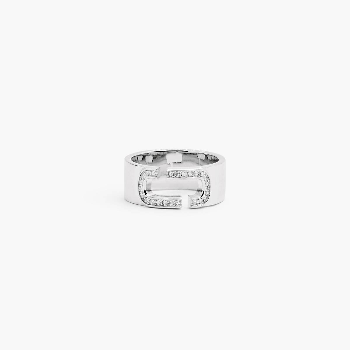 Women Marc Jacobs J Marc Crystal Rings Silver | UK MJ5173-P79