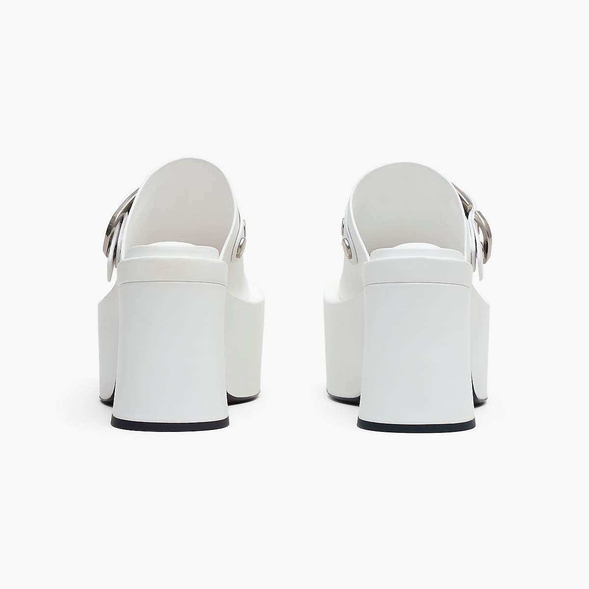 Women Marc Jacobs J Marc Leather Clog Heels White | UK MJ7256-Y35