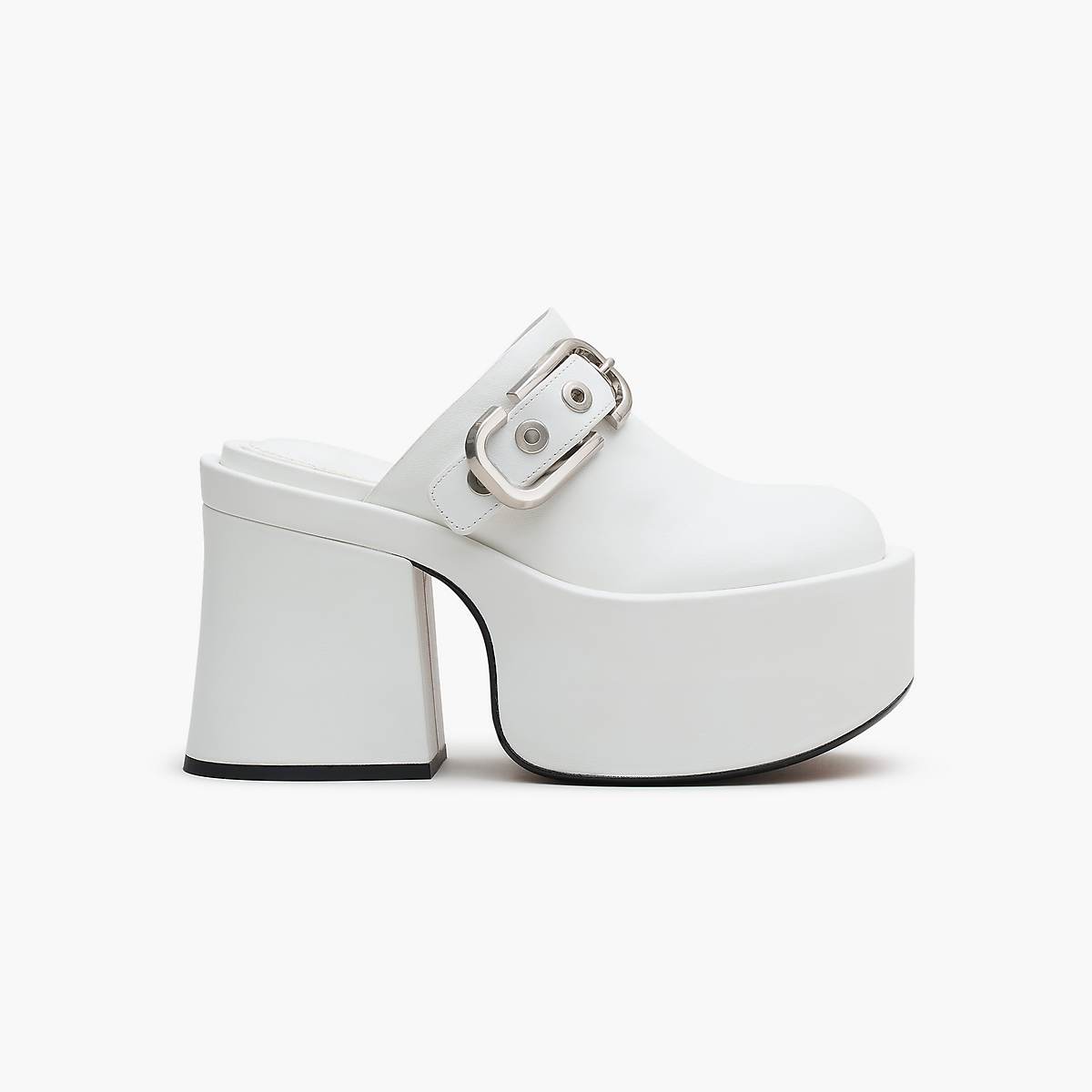 Women Marc Jacobs J Marc Leather Clog Heels White | UK MJ7256-Y35