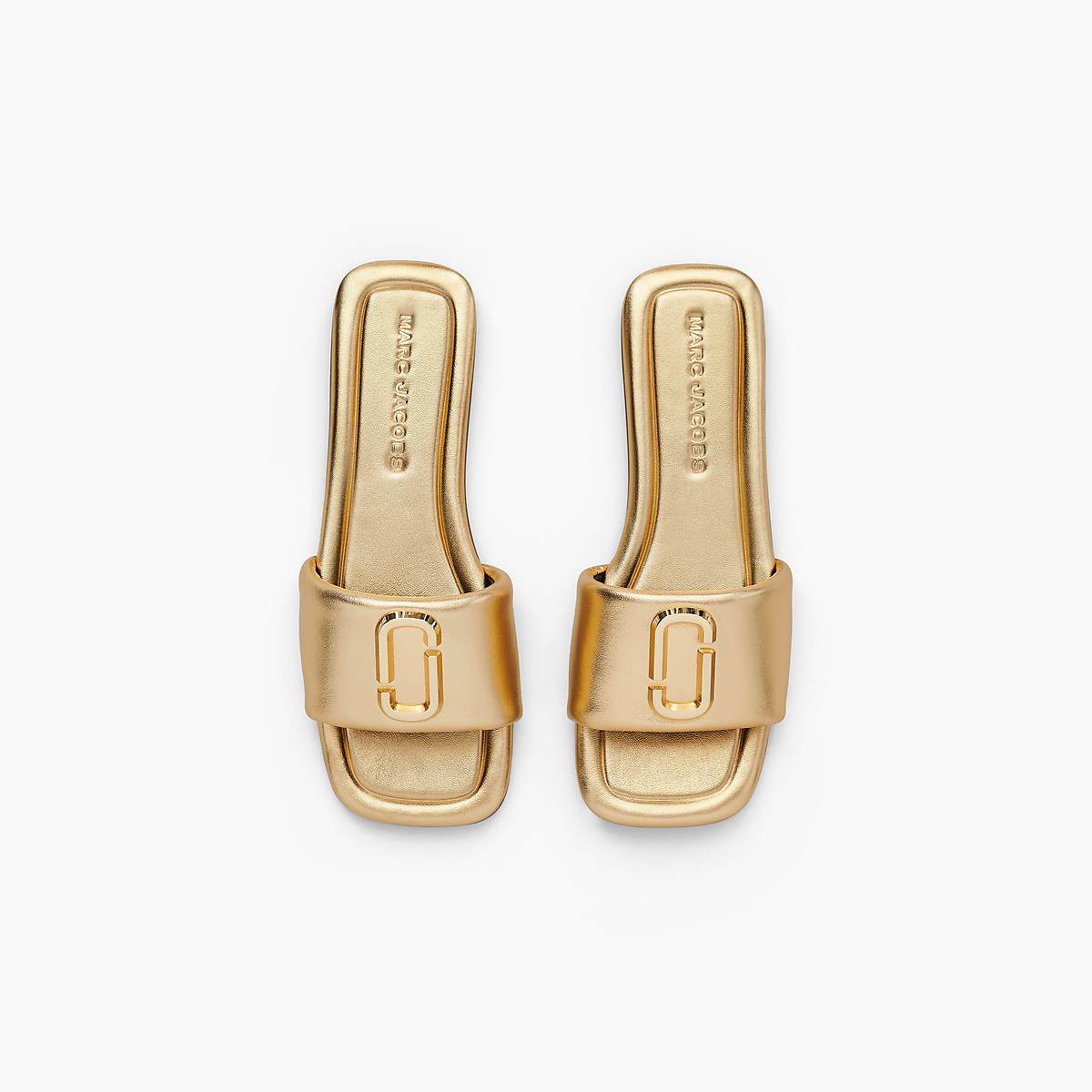 Women Marc Jacobs J Marc Metallic Sandals Gold | UK MJ6742-F72