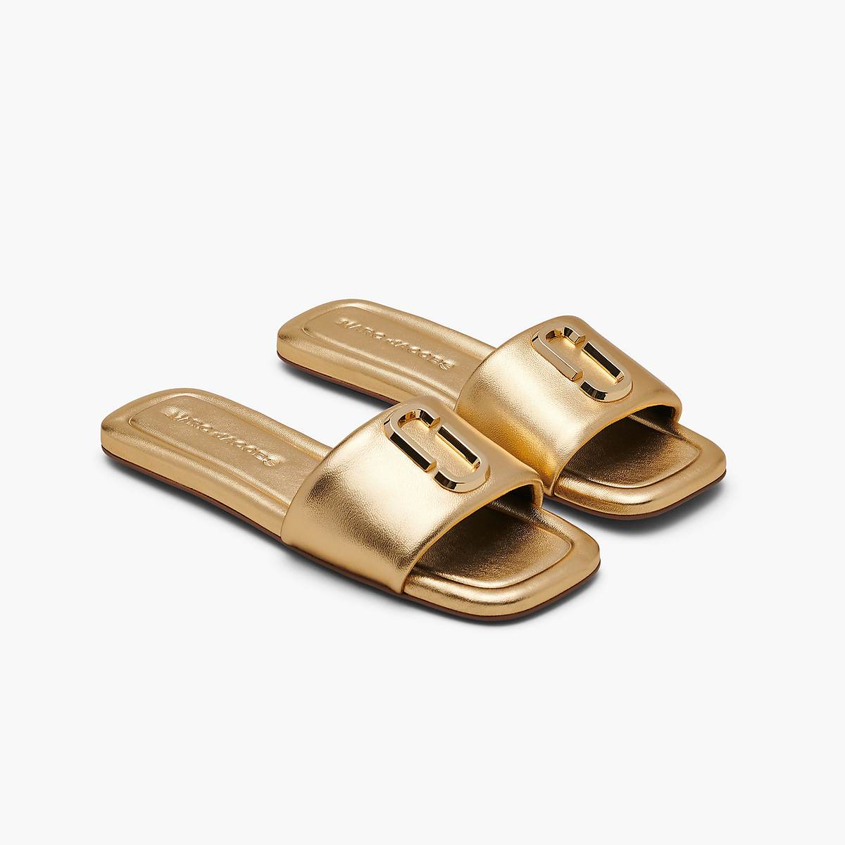 Women Marc Jacobs J Marc Metallic Sandals Gold | UK MJ6742-F72