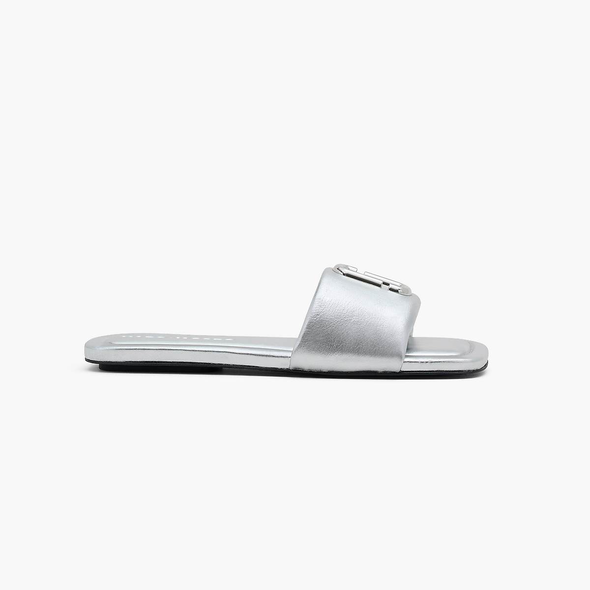 Women Marc Jacobs J Marc Metallic Sandals Silver | UK MJ2758-G53