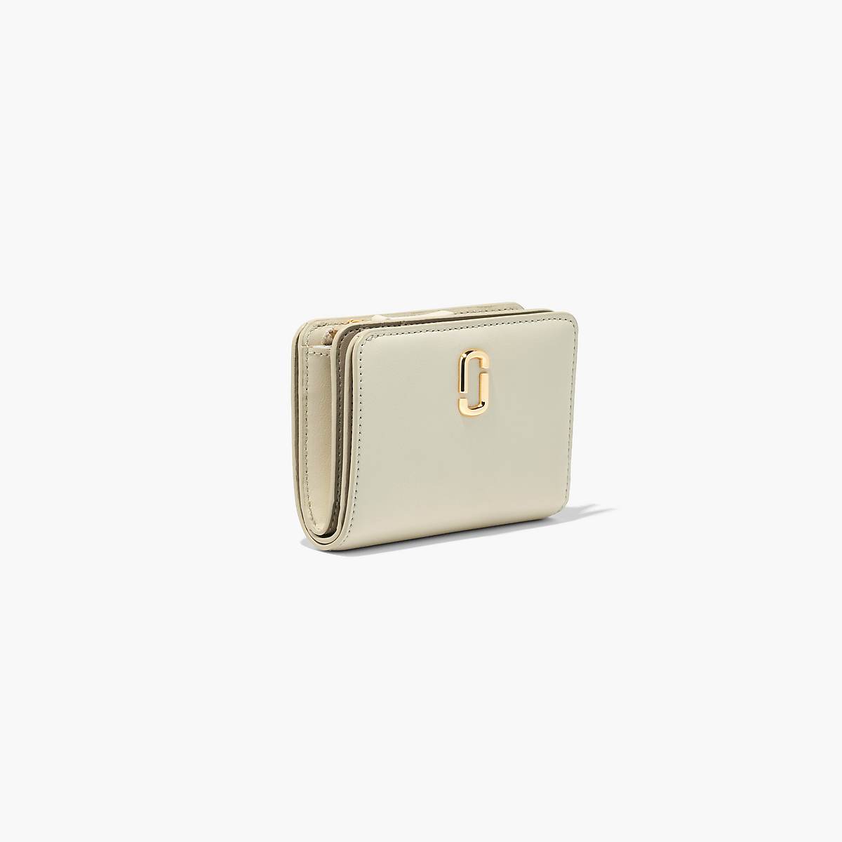 Women Marc Jacobs J Marc Mini Compact Wallets White | UK MJ4205-N26