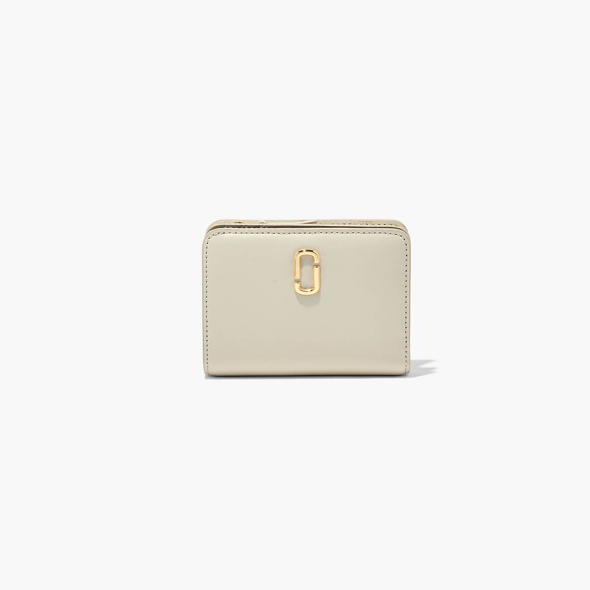 Women Marc Jacobs J Marc Mini Compact Wallets White | UK MJ4205-N26