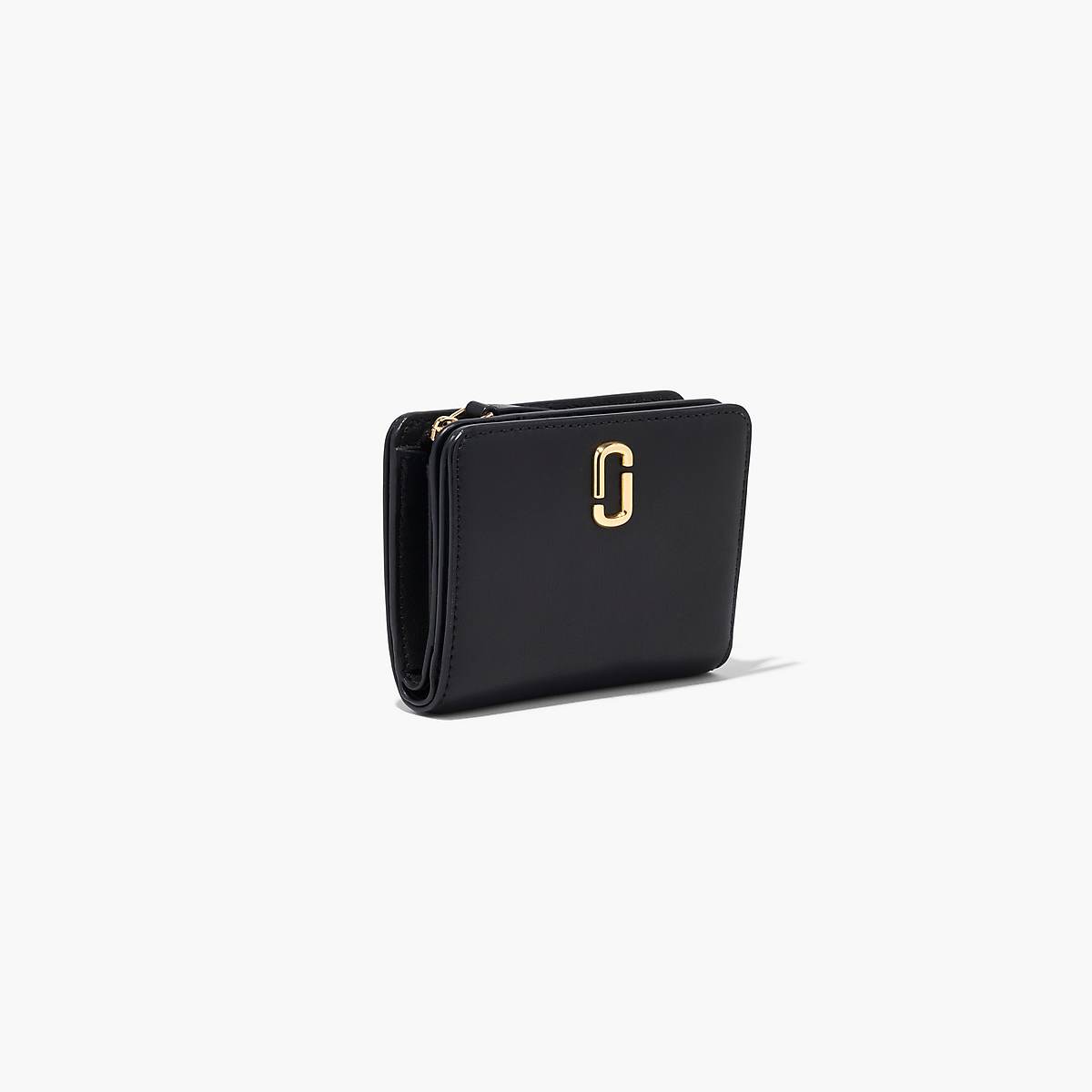 Women Marc Jacobs J Marc Mini Compact Wallets Black | UK MJ6043-M91