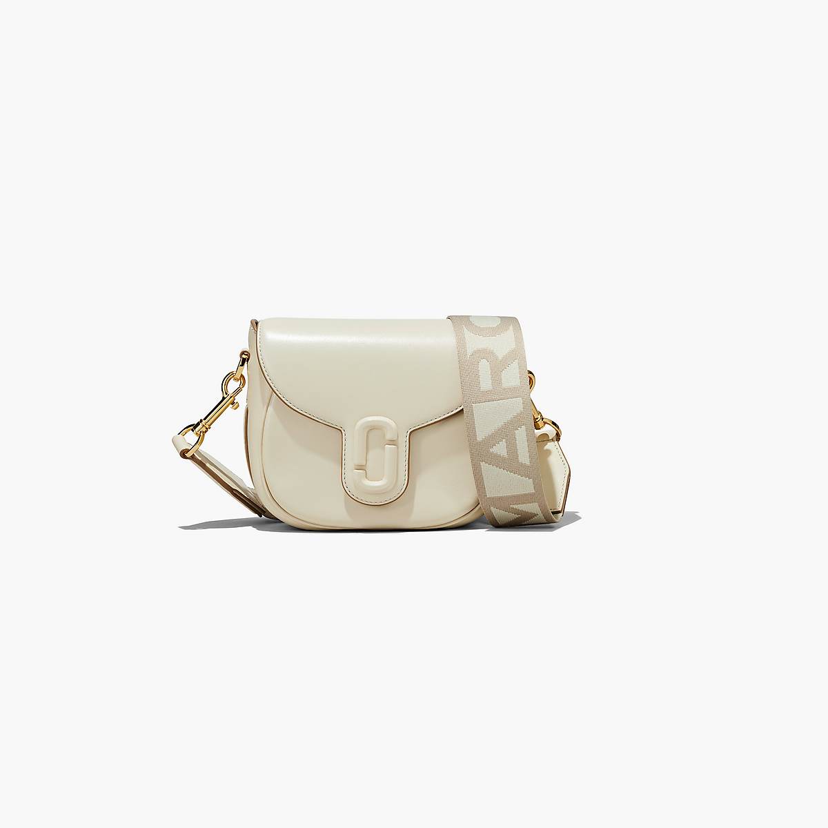 Women Marc Jacobs J Marc Small Saddle Crossbody Bags White | UK MJ1260-J02