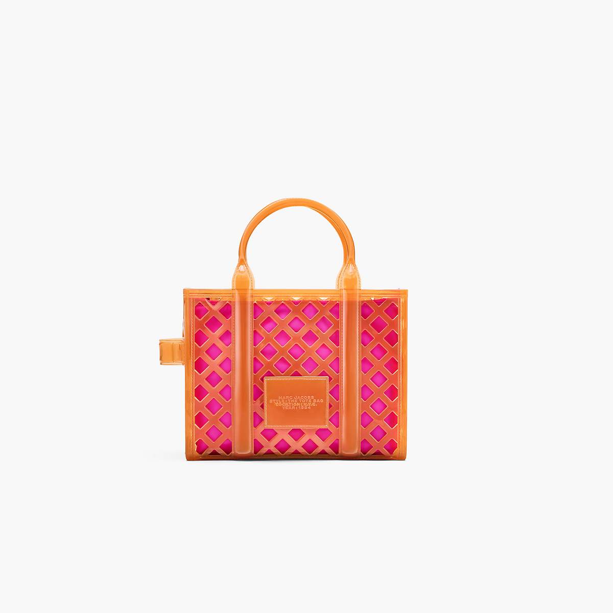 Women Marc Jacobs Jelly Small Tote Bags Orange | UK MJ9174-Z28