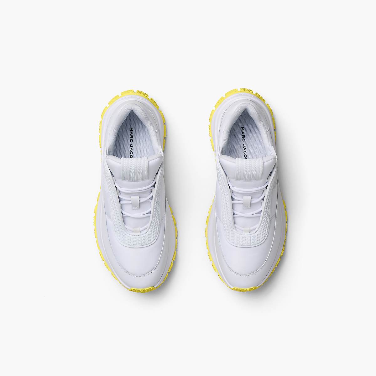 Women Marc Jacobs Lazy Runner Trainers White / Yellow | UK MJ4860-U50