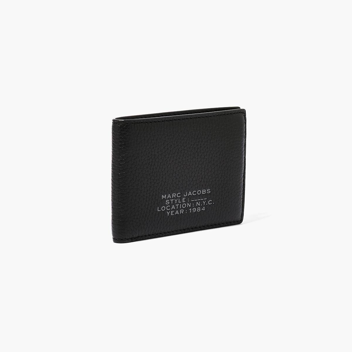 Women Marc Jacobs Leather Billfold Wallets Black | UK MJ3042-V28