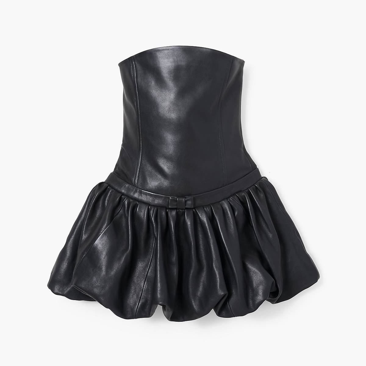 Women Marc Jacobs Leather Bubble Dress Black | UK MJ0369-S03