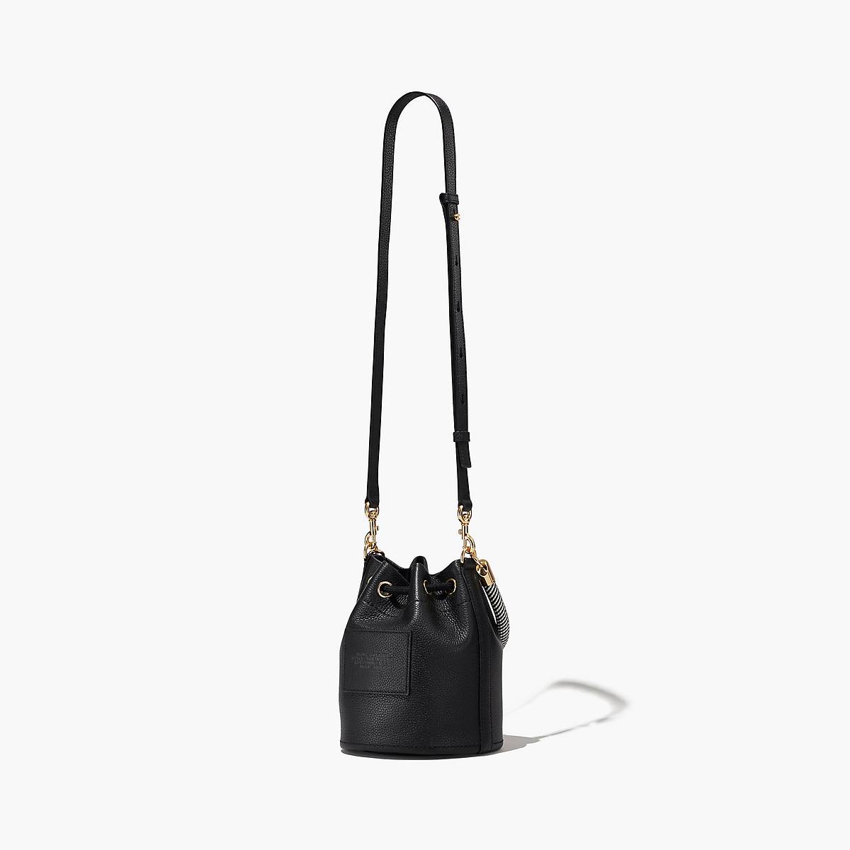 Women Marc Jacobs Leather Bucket Bags Black | UK MJ2753-M48